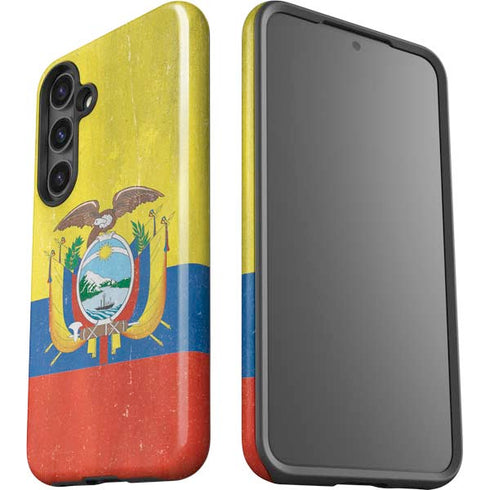 Ecuador Flag Distressed Galaxy S24 Plus Impact Case